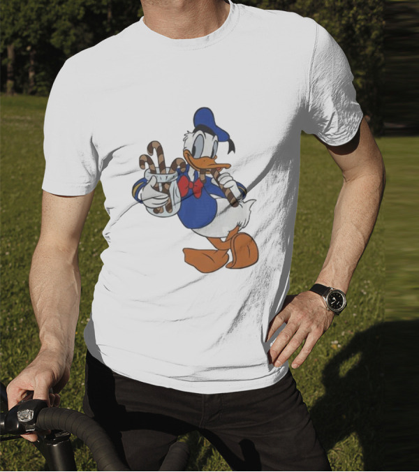 Donald Duck Festive Candy Canes T-Shirt