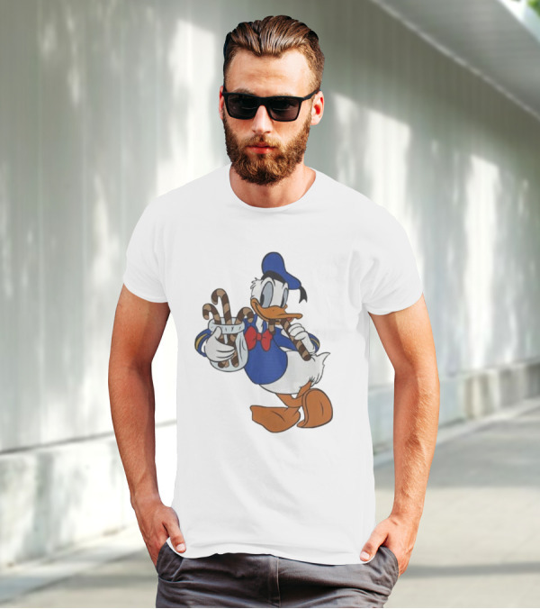 Donald Duck Festive Candy Canes T-Shirt