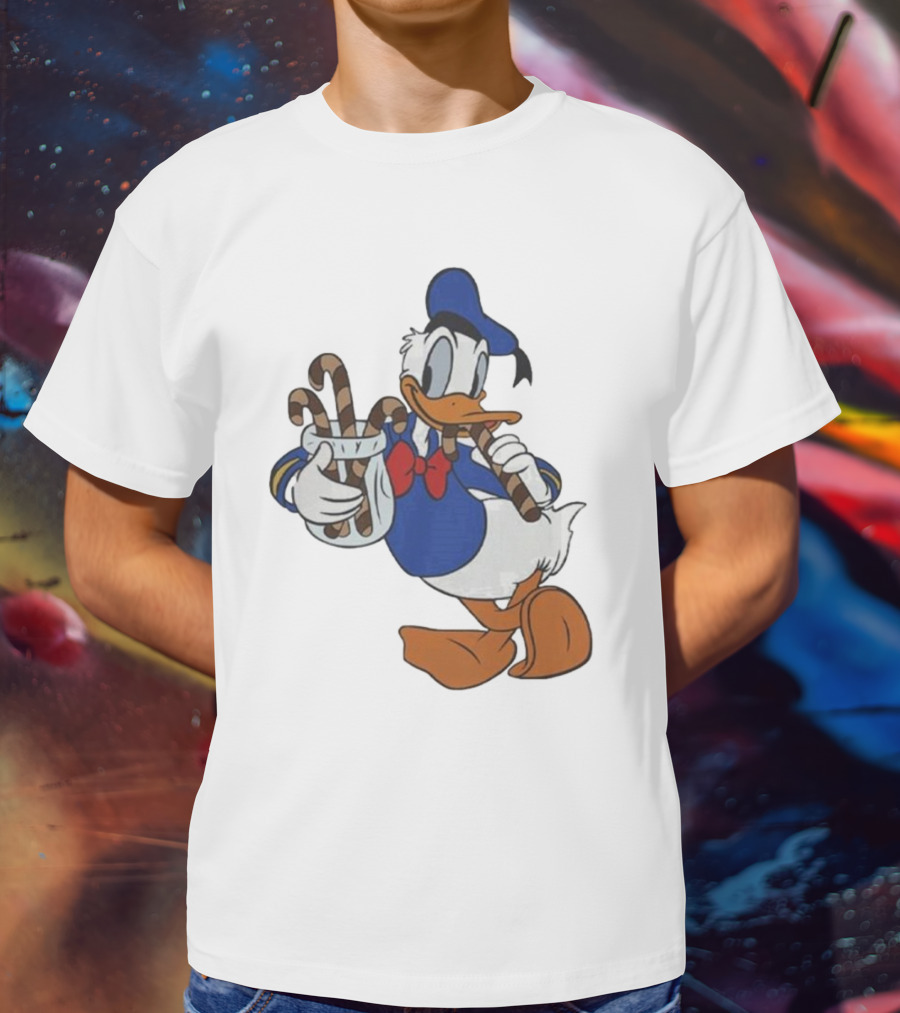 Donald Duck Festive Candy Canes T-Shirt