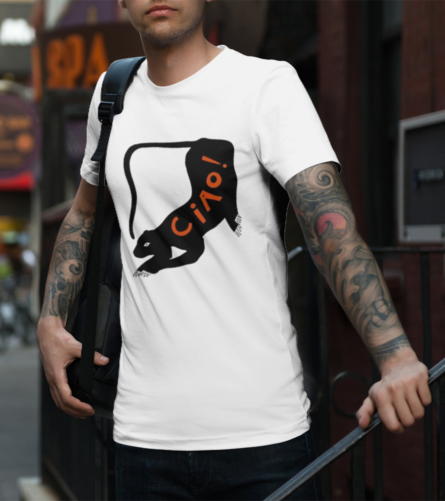 Elena Fiorenza Gatti Ciao Black Cat T-Shirt