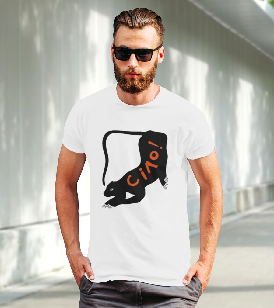 Elena Fiorenza Gatti Ciao Black Cat T-Shirt