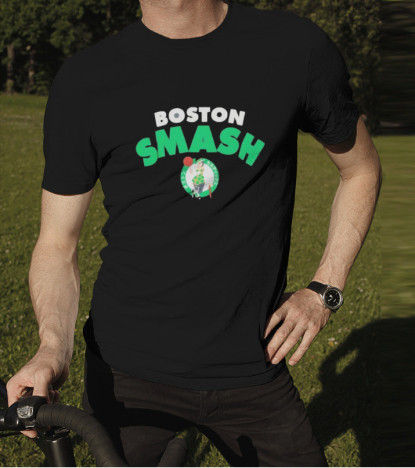 Boston Celtics Smash Basketball Emblem T-Shirt