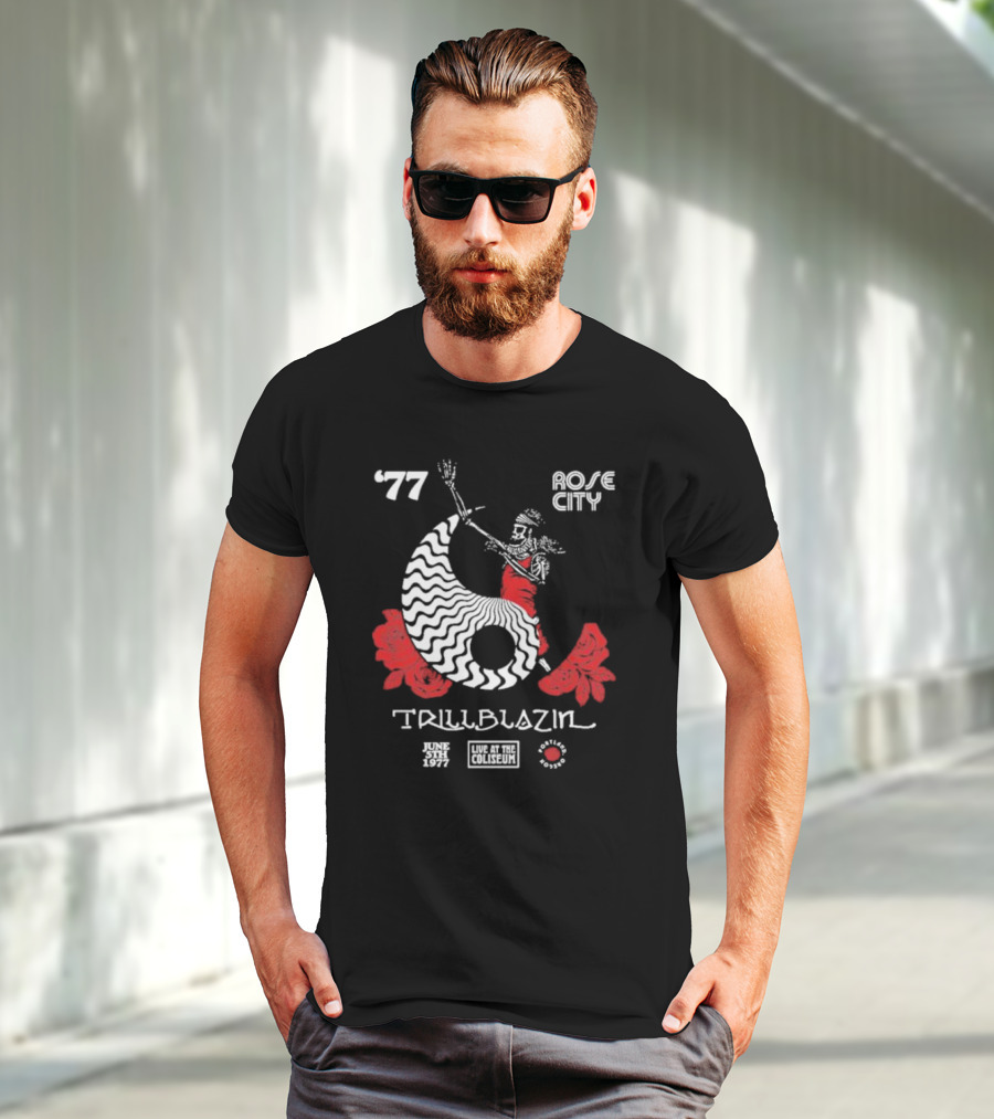 June 5th 1977 Rose City Trillblazin Live At The Coliseum Portland Oregon T-Shirt