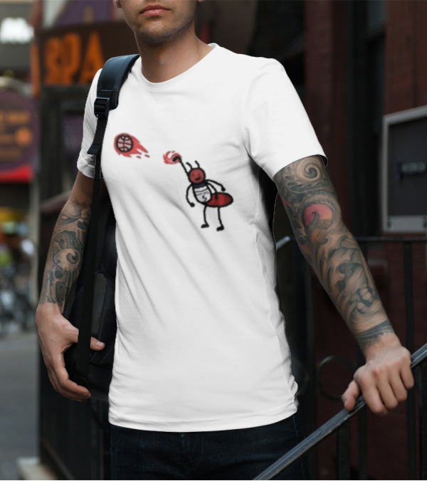 Paint Fire Ant Playing Basketball T-Shirt