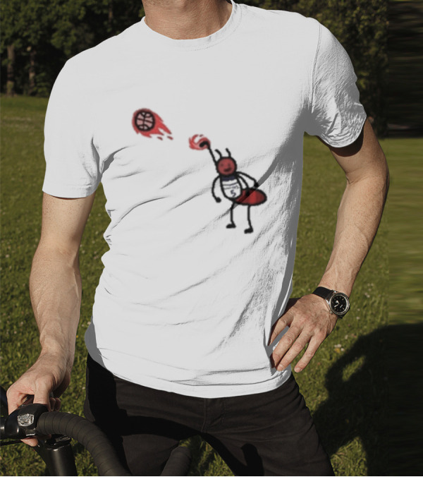 Paint Fire Ant Playing Basketball T-Shirt