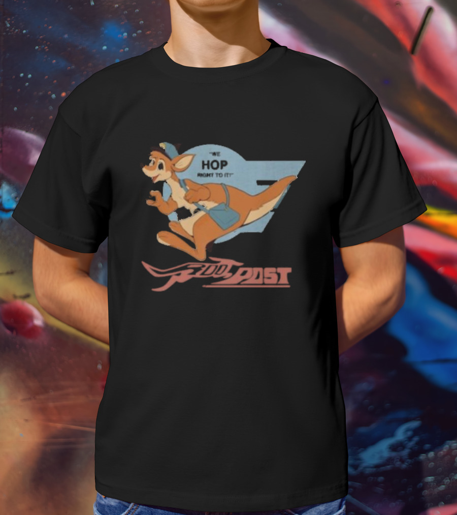 Roo Post We Hop Right To It Kangaroo Mail T-Shirt