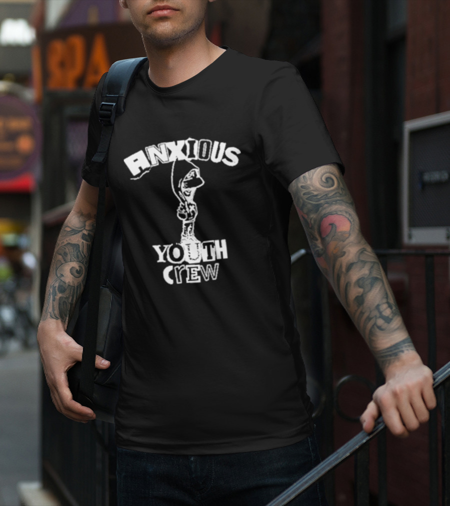 Anxious Youth Crew Hoodie Skateboarder T-Shirt
