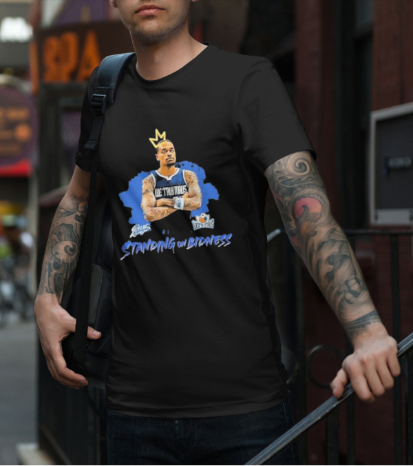 We Talk Mavs Jeff Skin Wade Standing On Bidness Crowned Art Basketball Motif T-Shirt