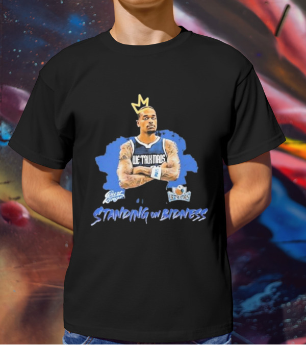 We Talk Mavs Jeff Skin Wade Standing On Bidness Crowned Art Basketball Motif T-Shirt