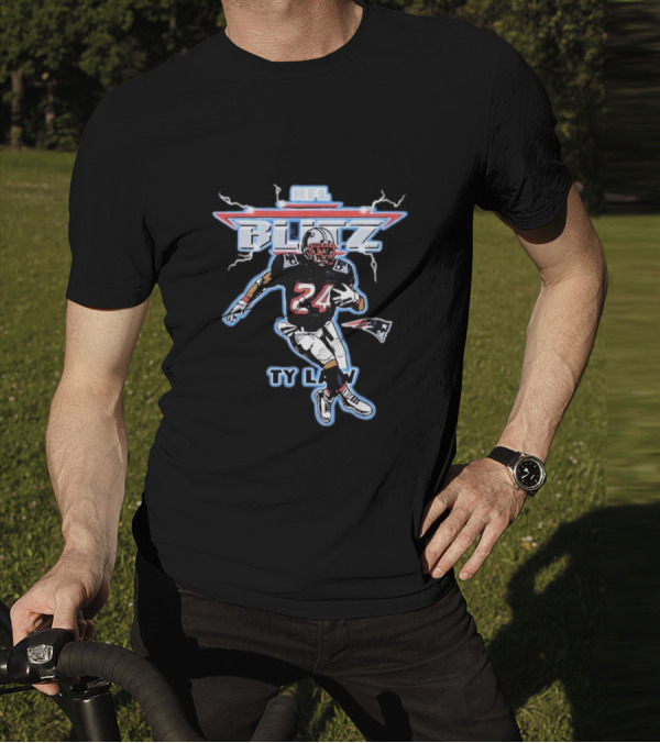 NFL Blitz Patriots Ty Law 24 Running Back T-Shirt