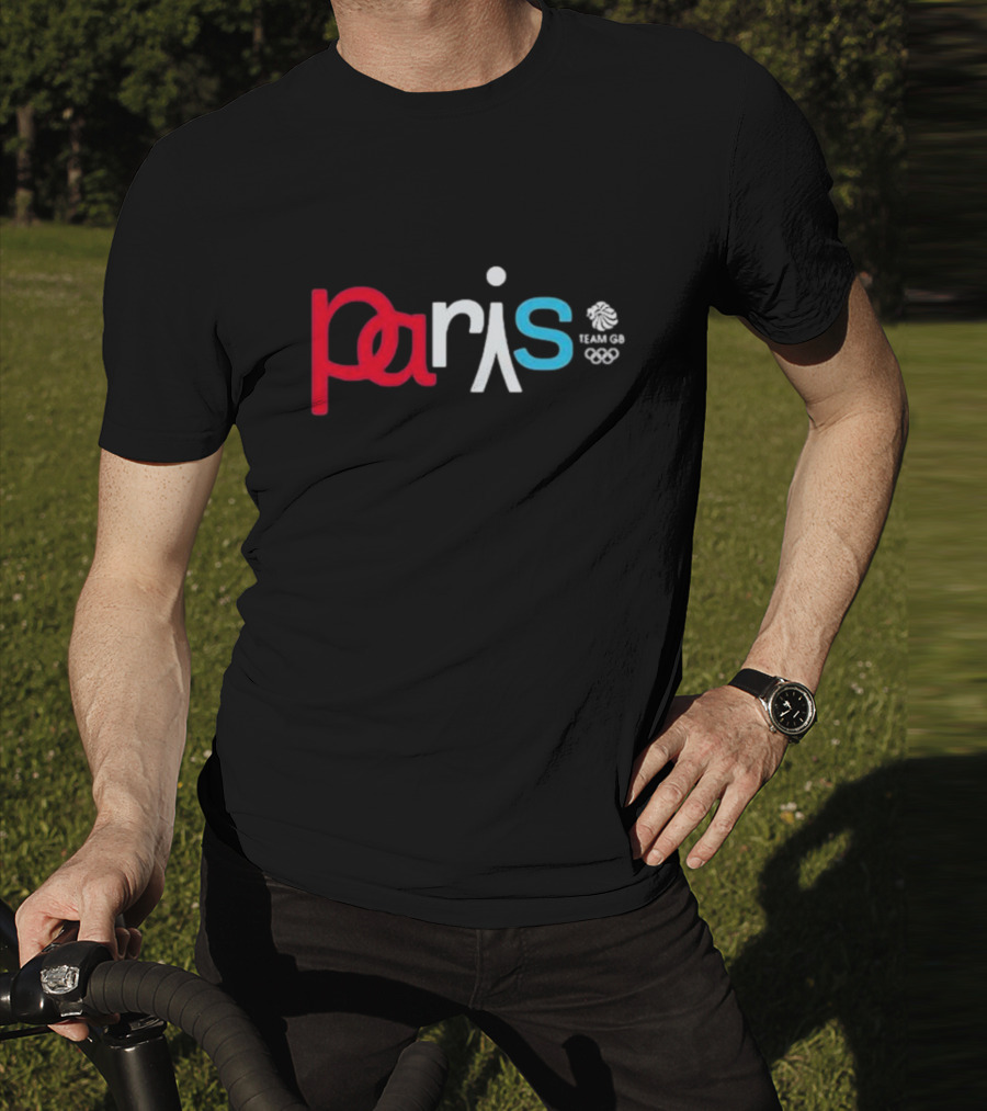 Paris Team GB Eiffel Olympic Rings T-Shirt
