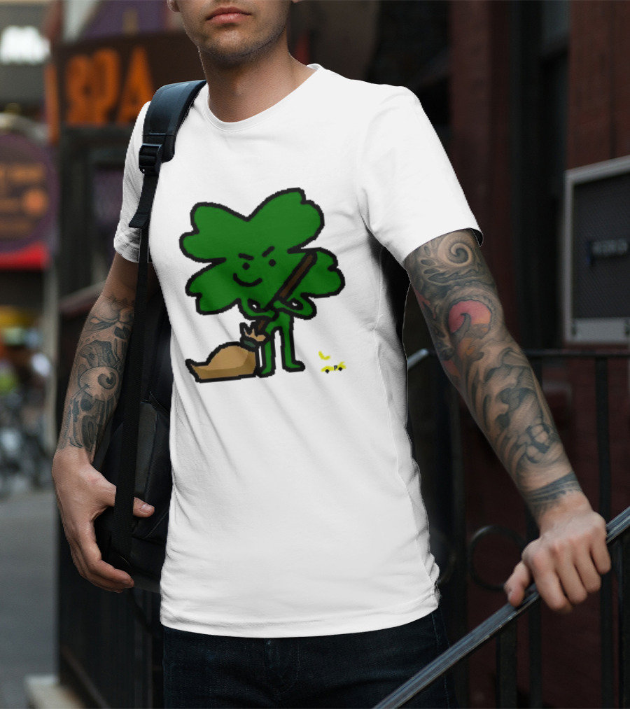 The Celtics Sweep The Pacers NBA Paint Shamrock Holding Broom T-Shirt