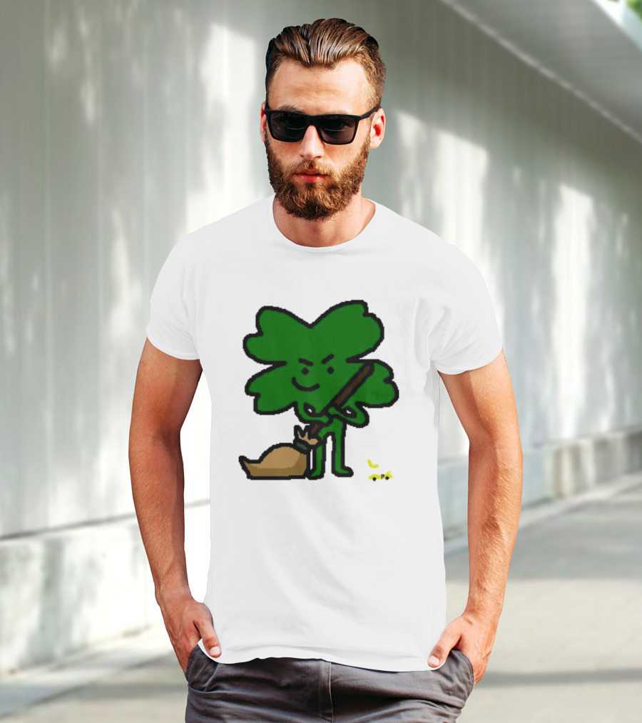 The Celtics Sweep The Pacers NBA Paint Shamrock Holding Broom T-Shirt