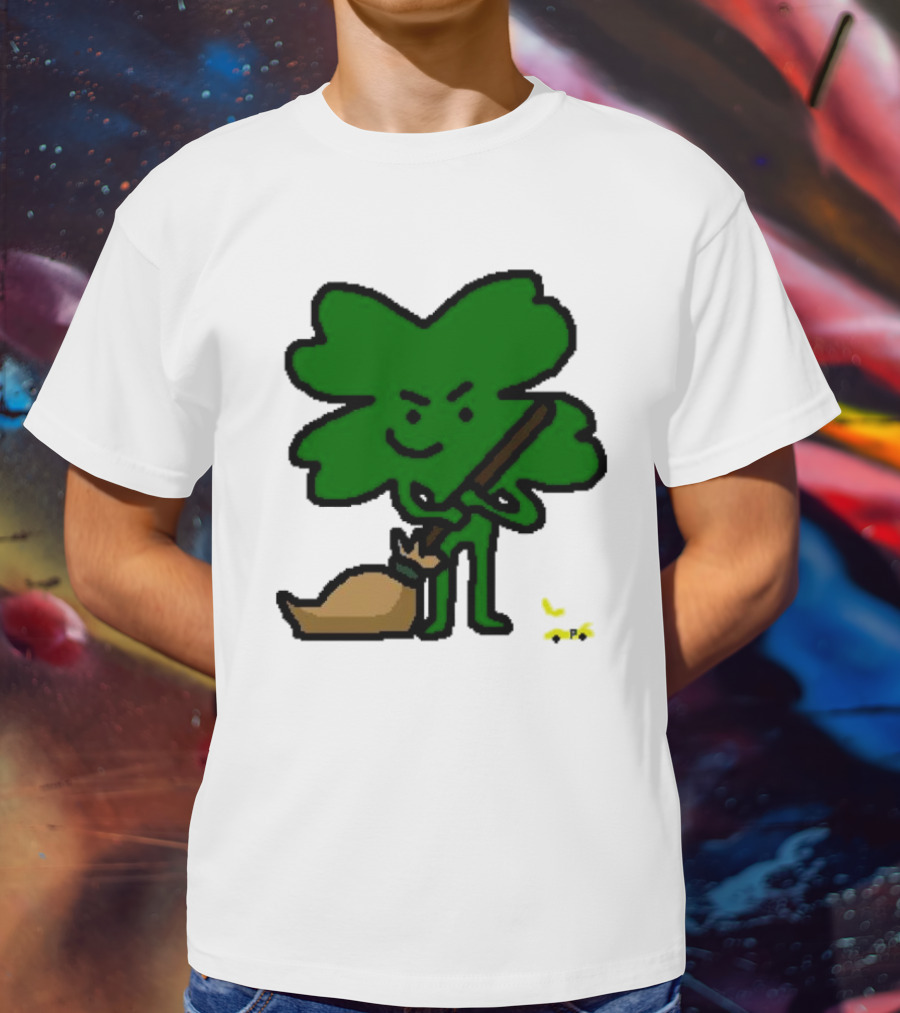 The Celtics Sweep The Pacers NBA Paint Shamrock Holding Broom T-Shirt