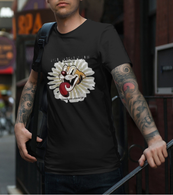 THELOFTUSPARTY.COM Summer ’24 Things Are Lookin Up Playful Cartoon Face T-Shirt