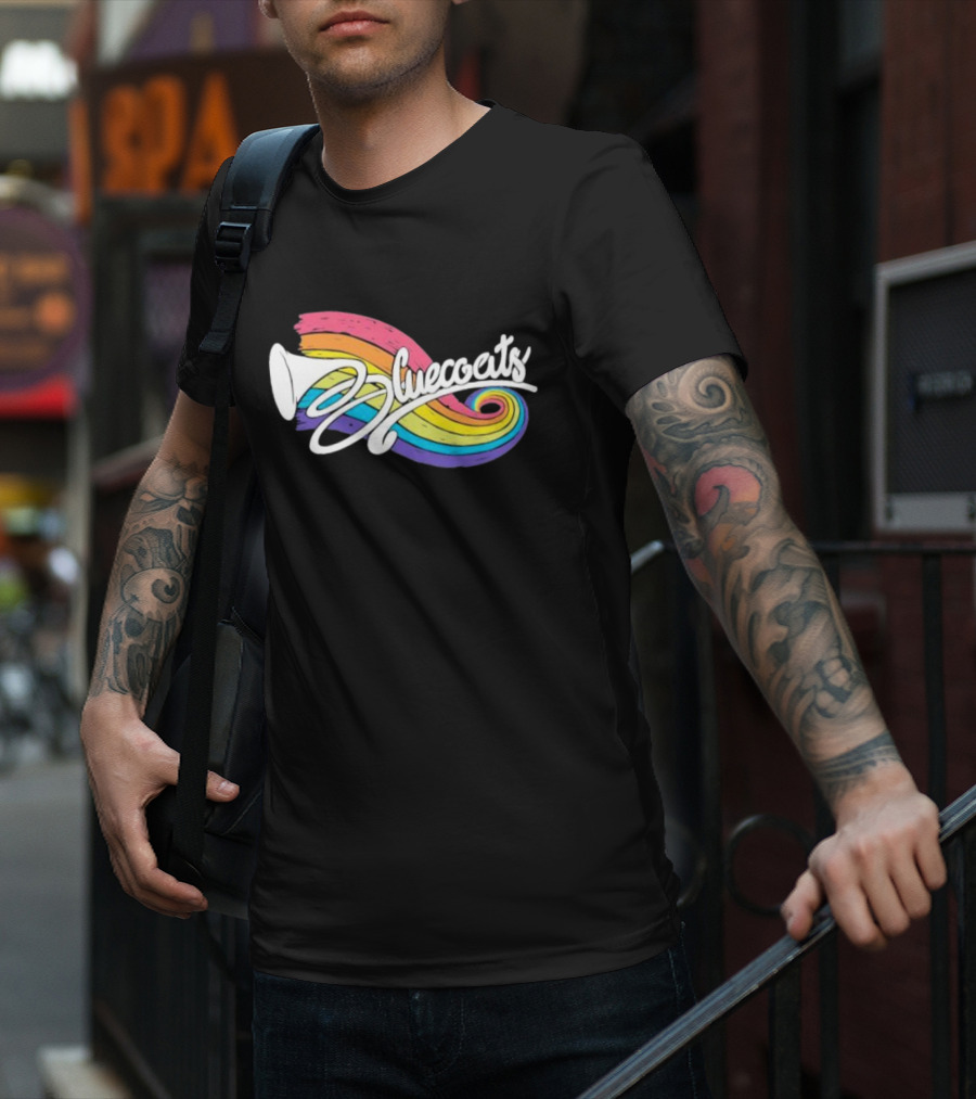 Bluecoats Horn With Rainbow Swirl T-Shirt