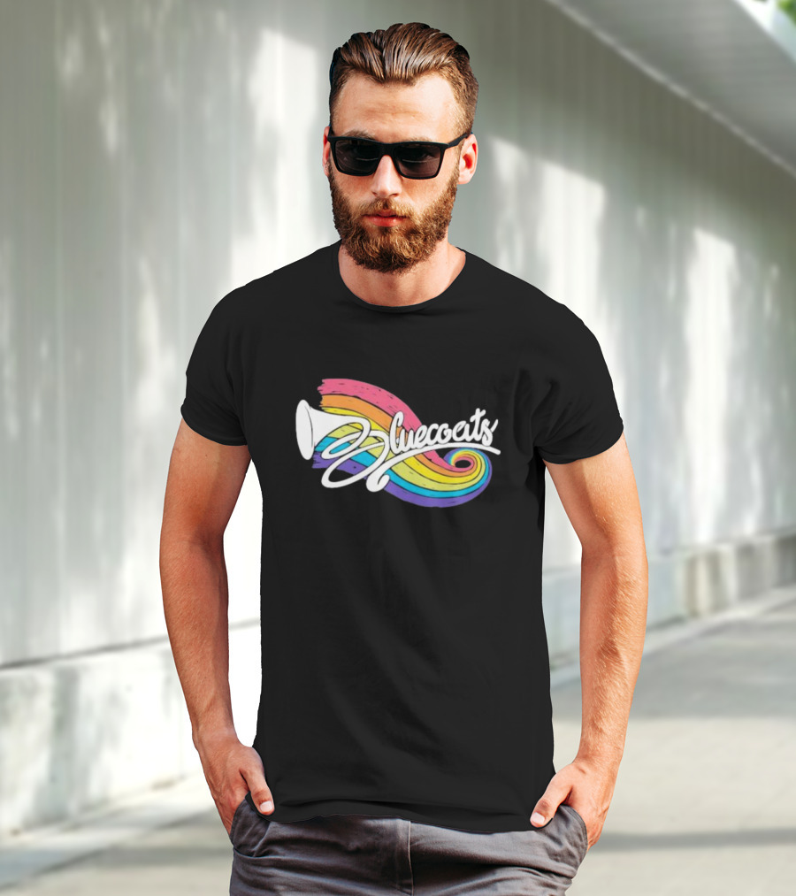 Bluecoats Horn With Rainbow Swirl T-Shirt