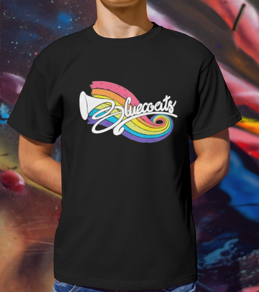 Bluecoats Horn With Rainbow Swirl T-Shirt