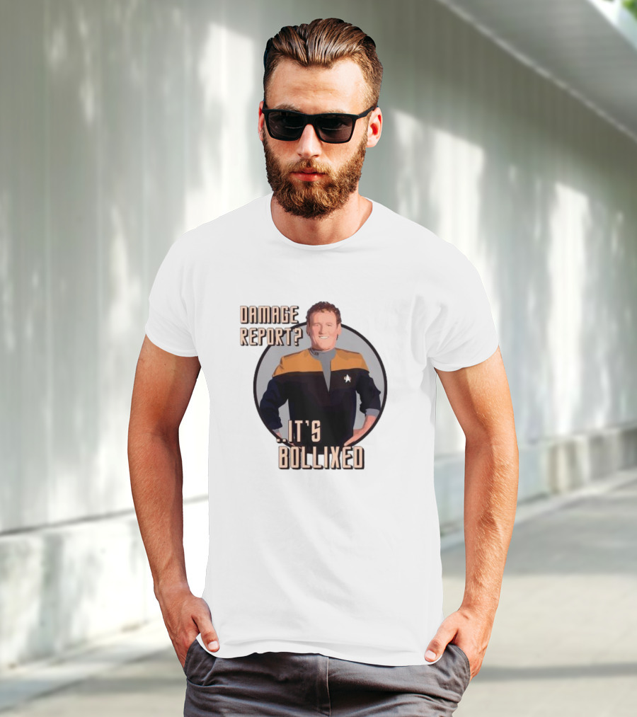 Damage Report It’s Bollixed Star Trek Inspired Character With Uniform T-Shirt