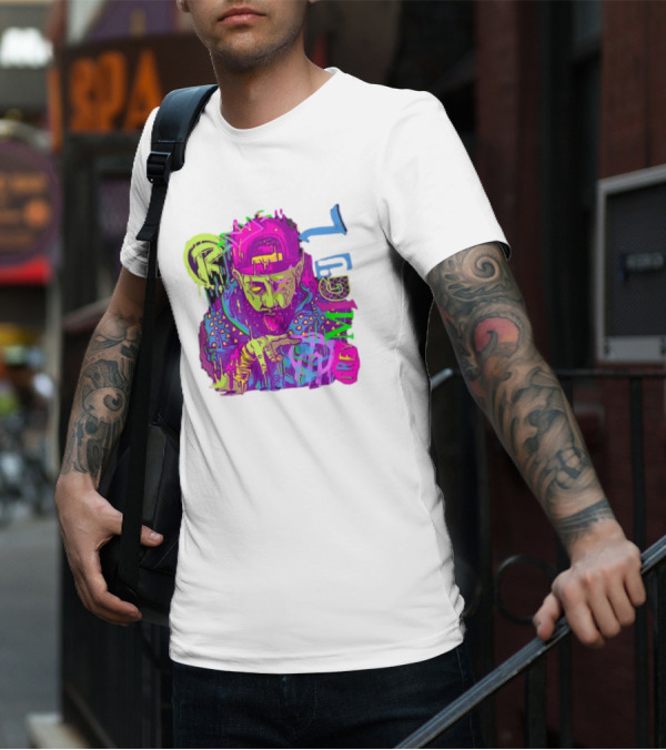 Trey Miguel Neon Drip Purple Paint T-Shirt