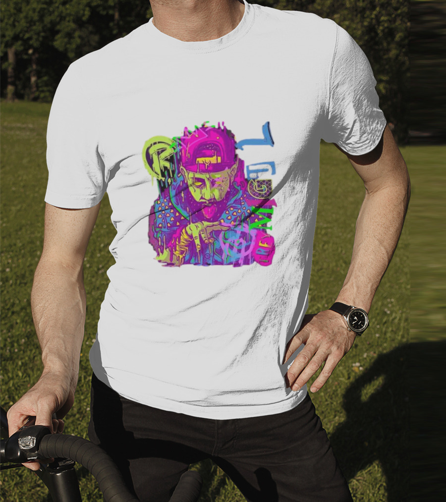 Trey Miguel Neon Drip Purple Paint T-Shirt
