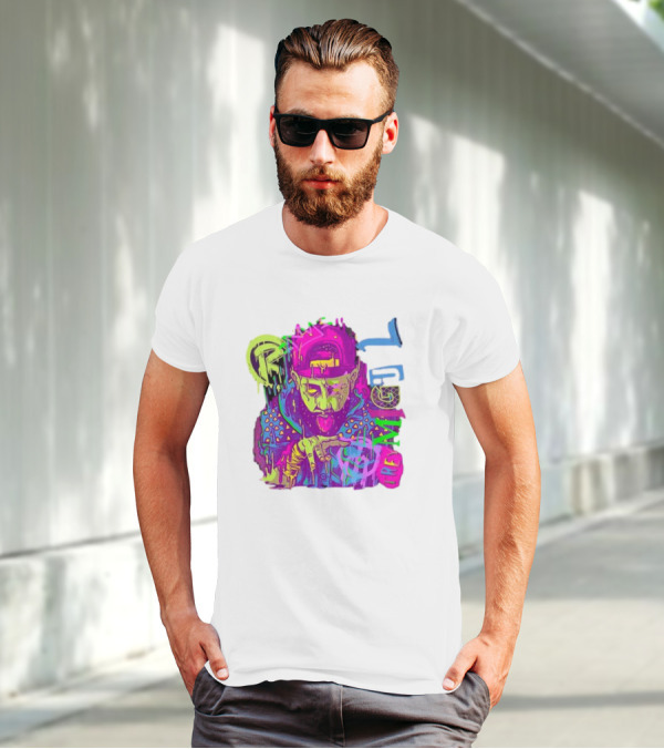 Trey Miguel Neon Drip Purple Paint T-Shirt
