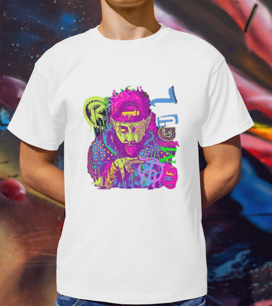 Trey Miguel Neon Drip Purple Paint T-Shirt