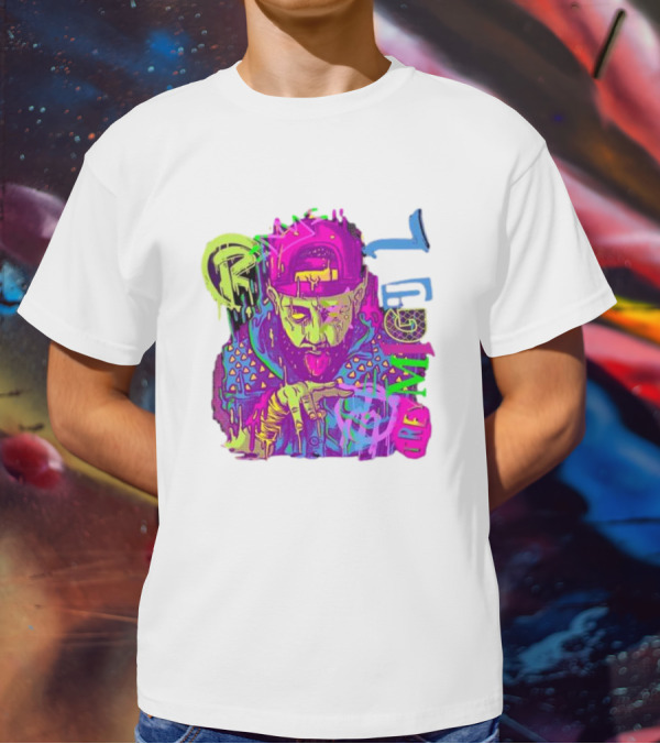 Trey Miguel Neon Drip Purple Paint T-Shirt