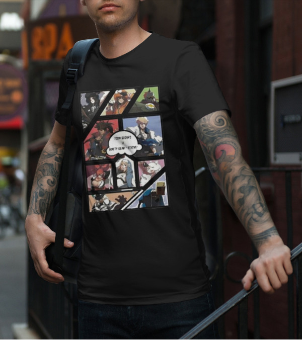 Tsun Scoops Collaboration With Guilty Gear Strive Iconic Characters Panel T-Shirt