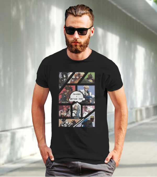 Tsun Scoops Collaboration With Guilty Gear Strive Iconic Characters Panel T-Shirt