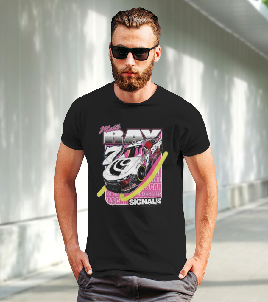 Malik Ray 7 NASCAR Coke Series Signal Racing Car T-Shirt