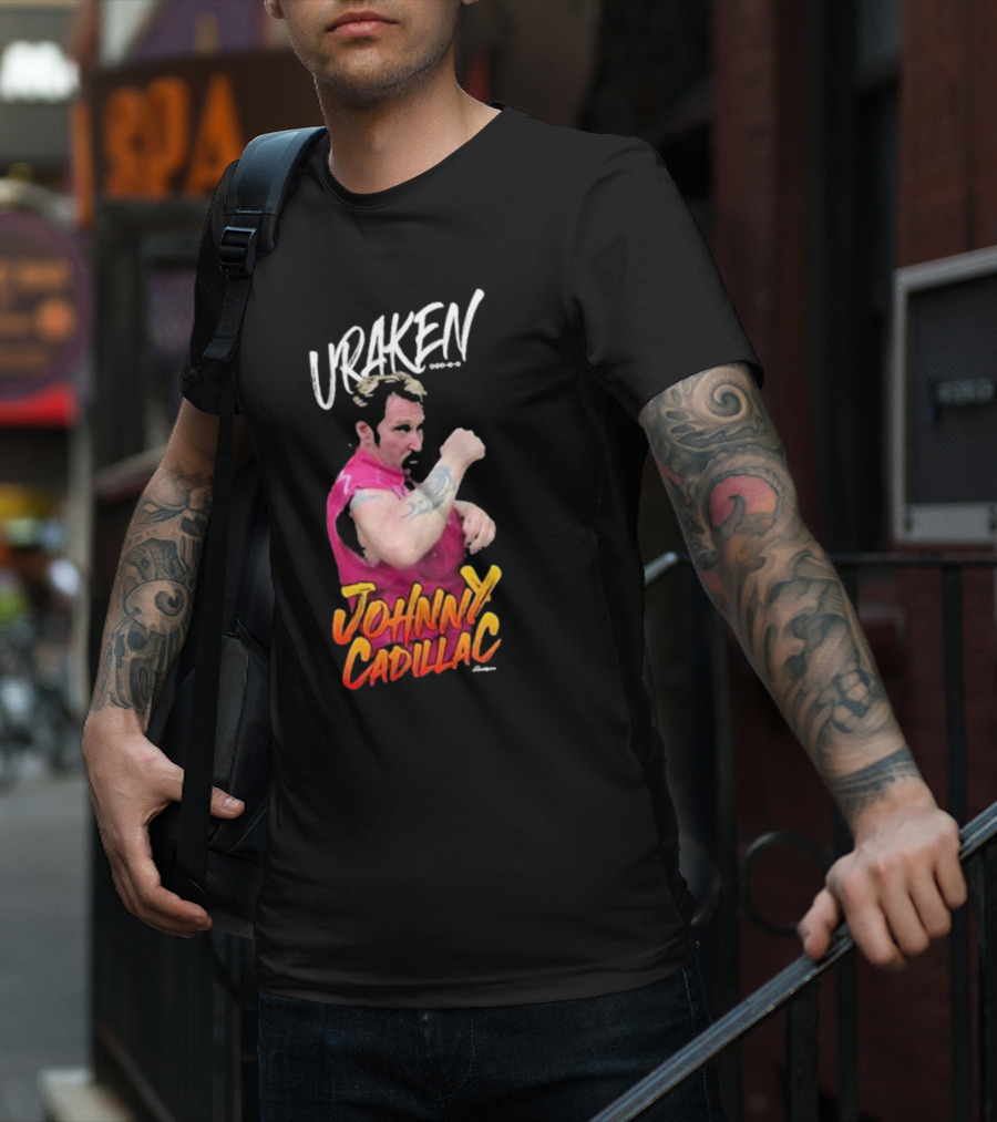 Uraken Johnny Cadillac Martial Arts Enthusiast With Dynamic Pose And Bold Colors T-Shirt