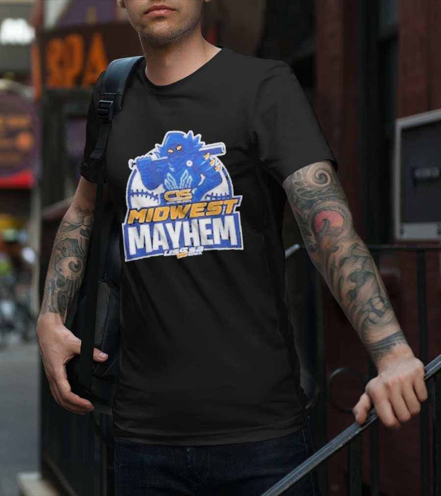 CS Midwest Mayhem USSSA Iowa Baseball T-Shirt