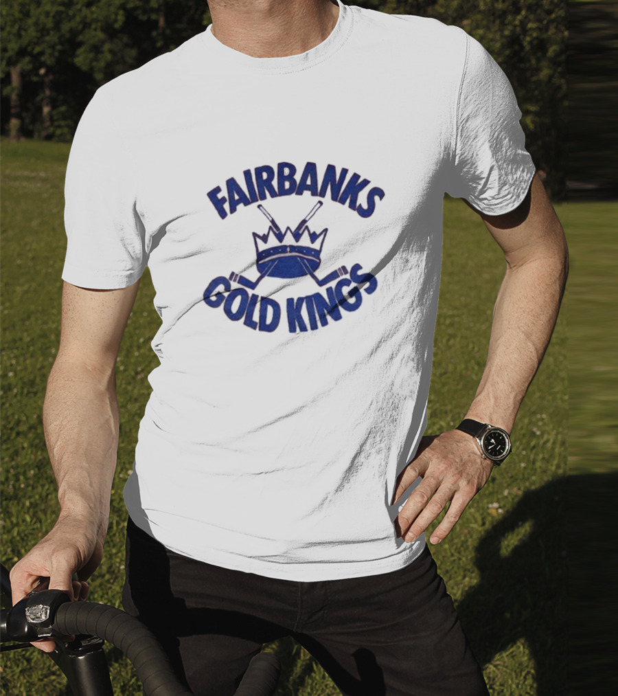 Fairbanks Gold Kings Hockey Vintage Crown Sticks T-Shirt