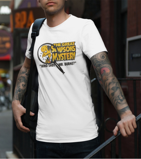 The Great Simpsons Mystery Who Shot Mr. Burns 1995 T-Shirt