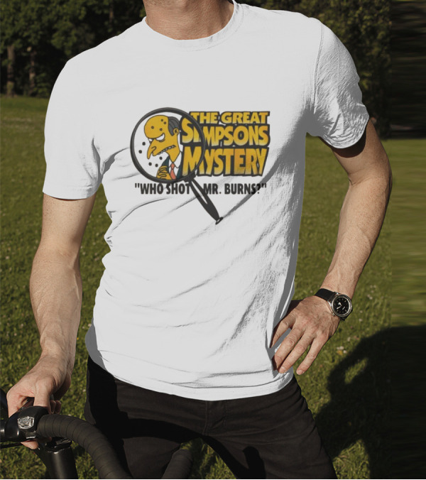 The Great Simpsons Mystery Who Shot Mr. Burns 1995 T-Shirt