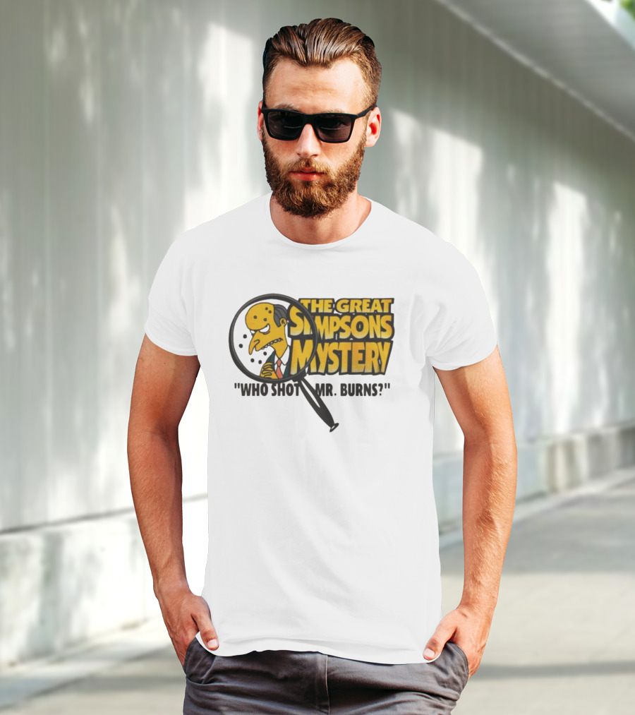 The Great Simpsons Mystery Who Shot Mr. Burns 1995 T-Shirt