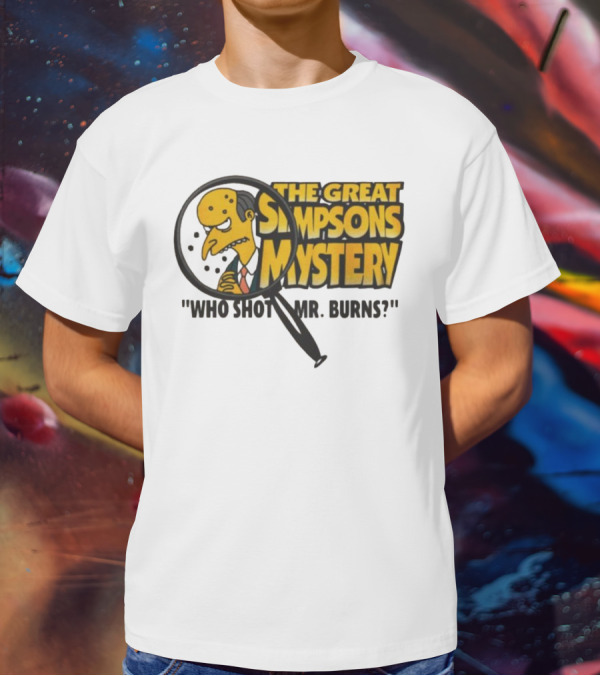 The Great Simpsons Mystery Who Shot Mr. Burns 1995 T-Shirt