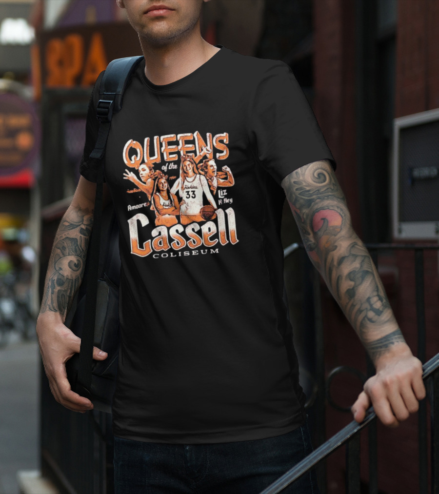 Virginia Tech Hokies Liz Kitley Georgia Amoore Queens Of Cassell Coliseum T-Shirt