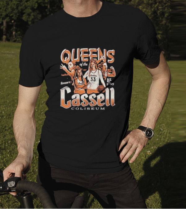 Virginia Tech Hokies Liz Kitley Georgia Amoore Queens Of Cassell Coliseum T-Shirt