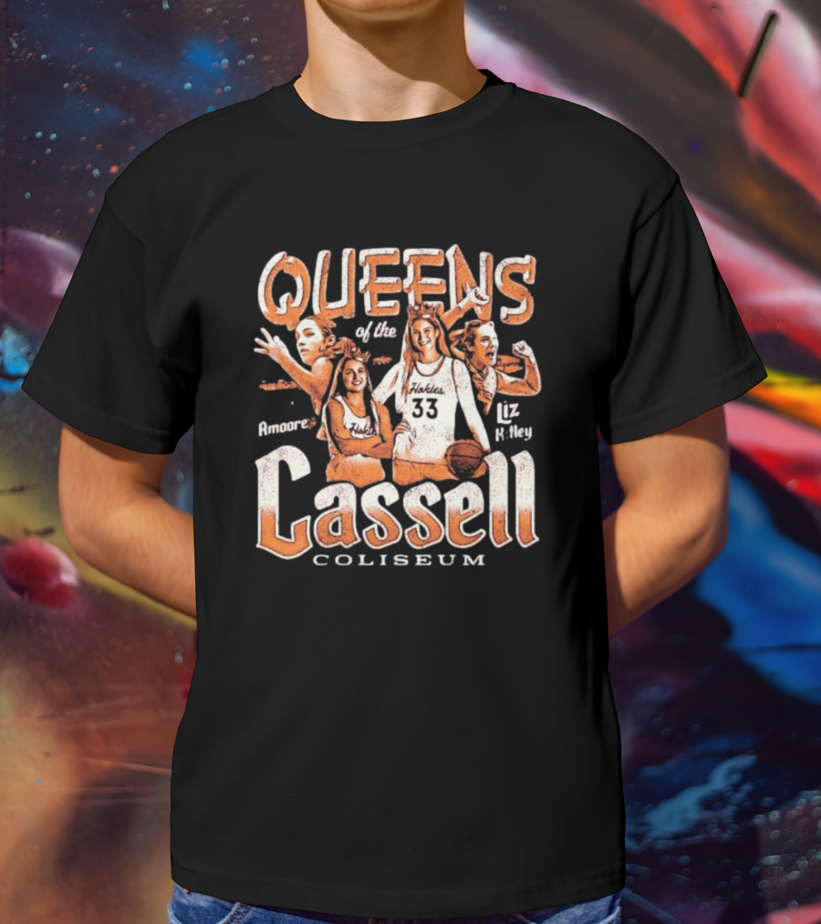 Virginia Tech Hokies Liz Kitley Georgia Amoore Queens Of Cassell Coliseum T-Shirt