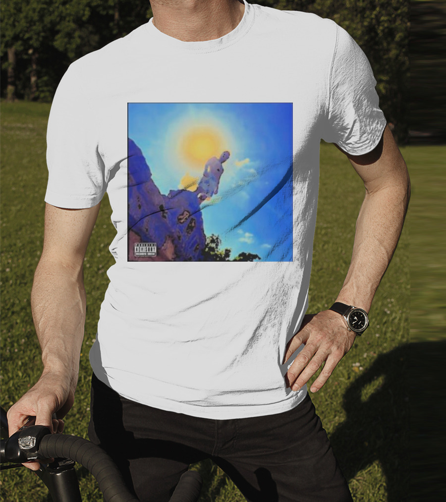 Wagmi Music Images Figure On Cliff With Sun And Clouds Cover T-Shirt