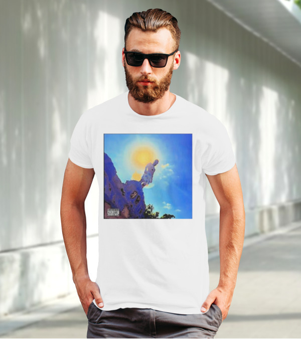 Wagmi Music Images Figure On Cliff With Sun And Clouds Cover T-Shirt