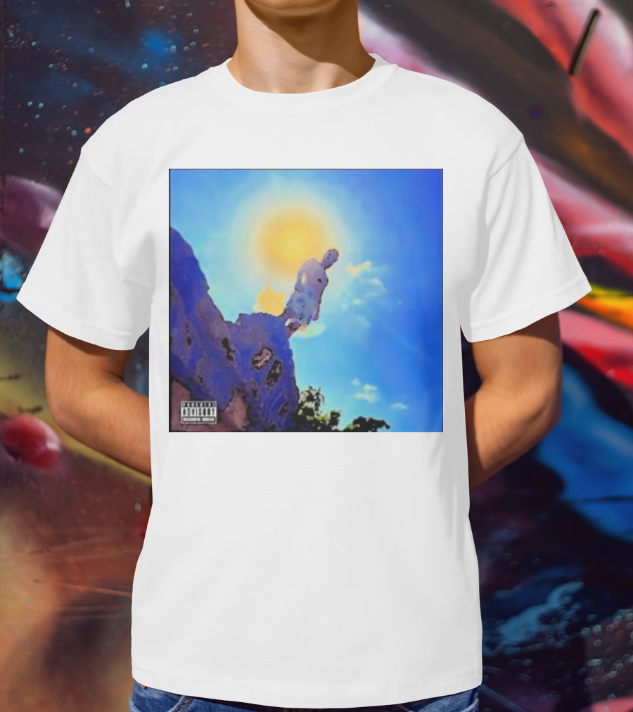 Wagmi Music Images Figure On Cliff With Sun And Clouds Cover T-Shirt