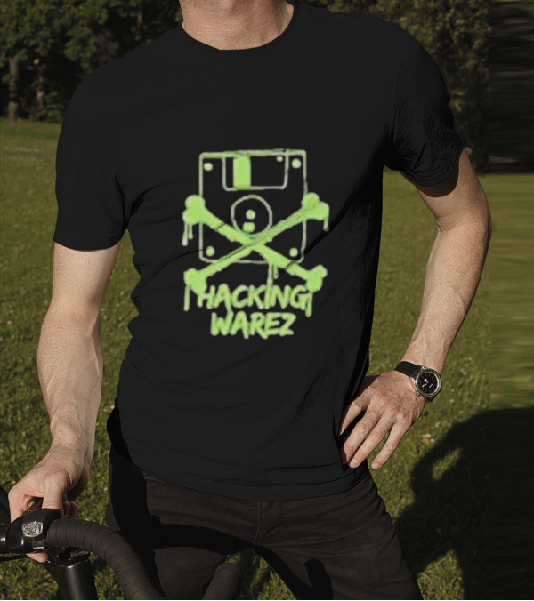 Our RC18 Hacking Warez Disk Skull T-Shirt