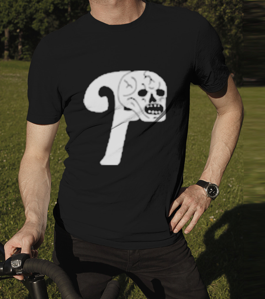 Philadelphia The Fighting Piss Missiles Skull T-Shirt