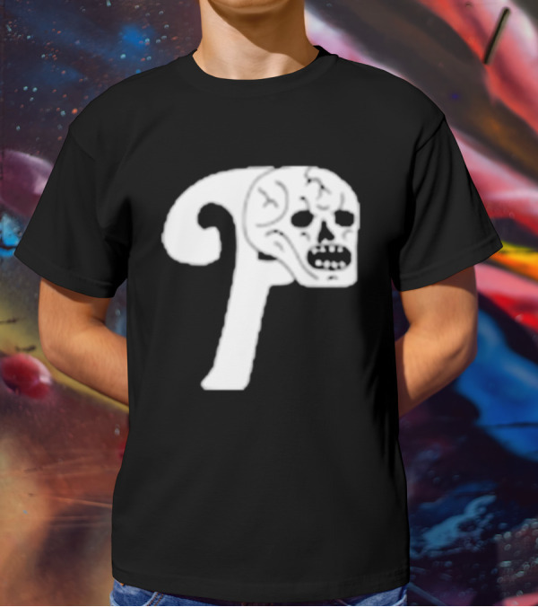 Philadelphia The Fighting Piss Missiles Skull T-Shirt