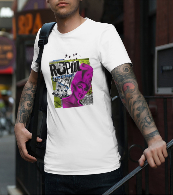 Rupaul Star Power Glam Pop Art Collage T-Shirt