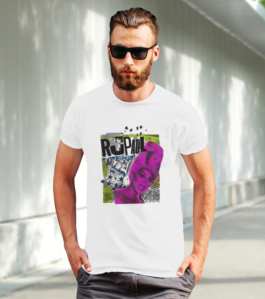 Rupaul Star Power Glam Pop Art Collage T-Shirt