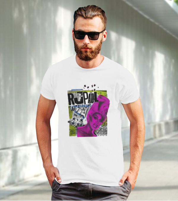 Rupaul Star Power Glam Pop Art Collage T-Shirt